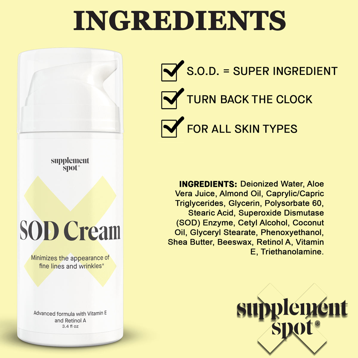 SOD Cream: Anti-Aging Cream  Supplement Spot