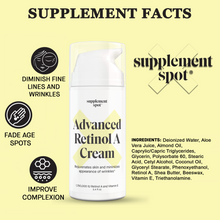 Supplement Spot - Advanced Retinol A Cream - 3.4 oz - Pump Benefits and Ingredients